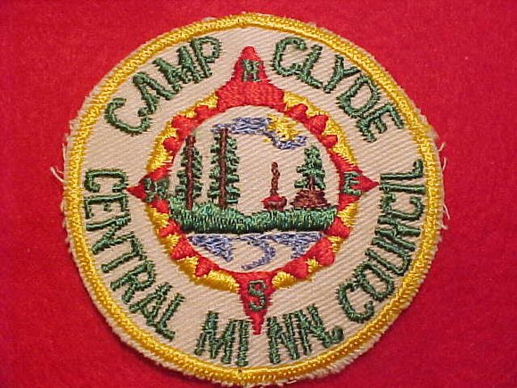 CLYDE CAMP PATCH, CENTRAL MINNESOTA COUNCIL, 1950'S