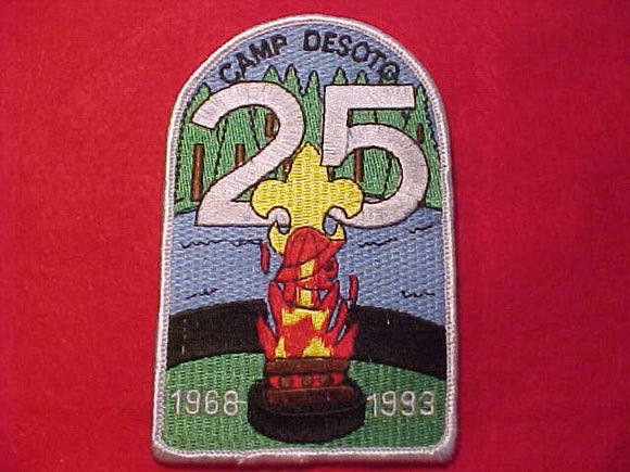 DESOTO CAMP PATCH, 25 YEARS, 1968-1993