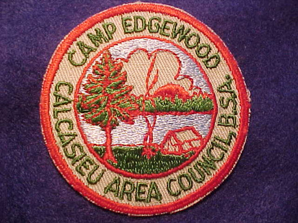EDGEWOOD CAMP PATCH, CALCASIEU AREA COUNCIL, GRAY TWILL