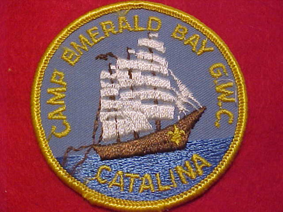 EMERALD BAY CAMP PATCH, CATALINA, GREAT WESTERN COUNCIL, 1960'S