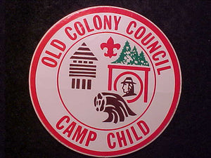 CHILD CAMP STICKER, OLD COLONY COUNCIL