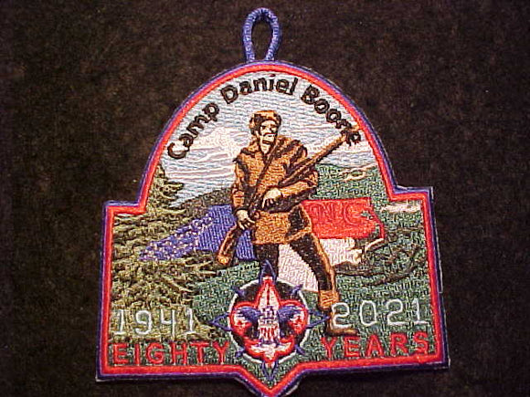 DANIEL BOONE CAMP PATCH, 1941-2021, EIGHTY YEARS, NC