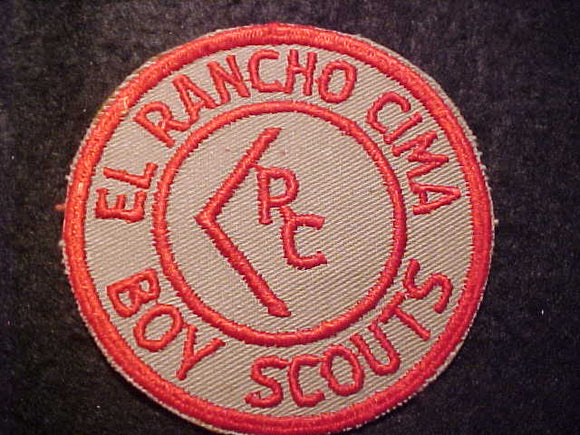 EL RANCHO CIMA CAMP PATCH, 1950'S