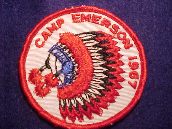 EMERSON CAMP PATCH, 1967