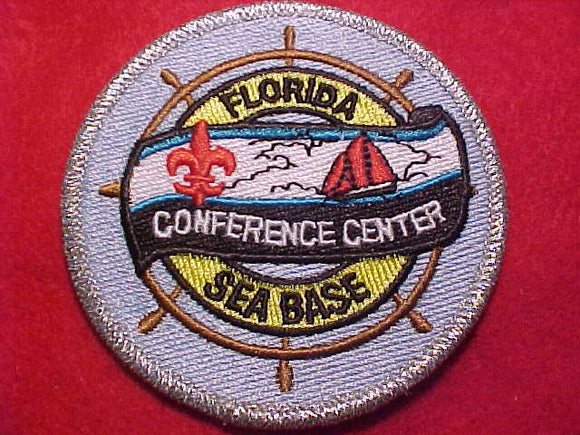 FLORIDA SEA BASE PATCH, CONFERENCE CENTER, LT. BLUE BKGR.