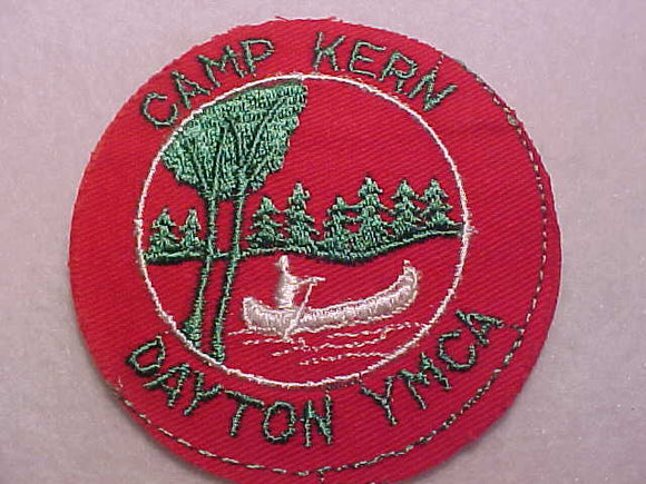 KERN CAMP PATCH, DAYTON YMCA CAMP, 1960'S, NO BORDER
