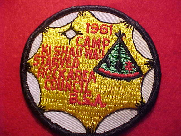 KI SHAU WAU CAMP PATCH, 1961, STARVED ROCK AREA COUNCIL