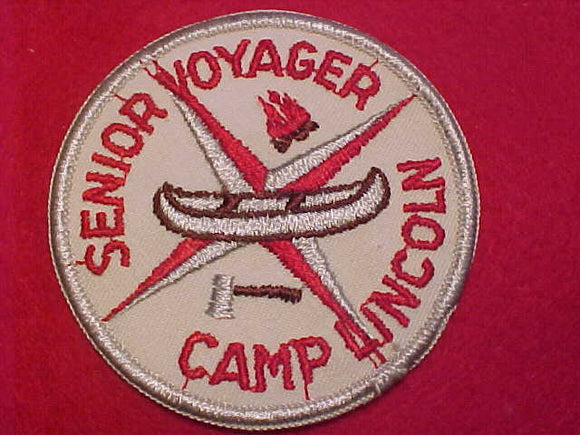 LINCOLN CAMP PATCH, SENIOR VOYAGER, 1960'S