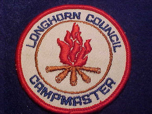 LONGHORN COUNCIL PATCH, 1960'S, CAMPMASTER, CB