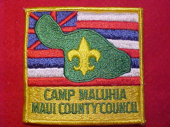 MALUHIA CAMP PATCH, MAUI COUNTY COUNCIL, PB