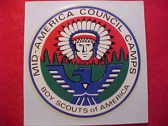 MID-AMERICA COUNCIL CAMPS DECAL