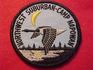 NAPOWAN CAMP PATCH, NORTHWEST SUBURBAN COUNCIL, 1960'S, USED