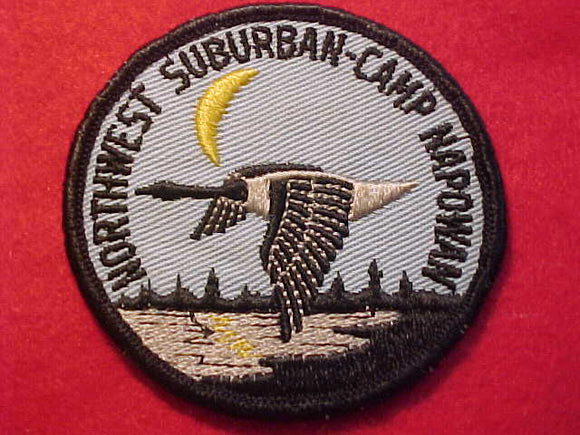 NAPOWAN CAMP PATCH, NORTHWEST SUBURBAN COUNCIL, 1960'S, USED