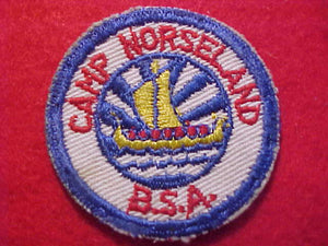 NORSELAND CAMP PATCH, 1950'S, 2" ROUND