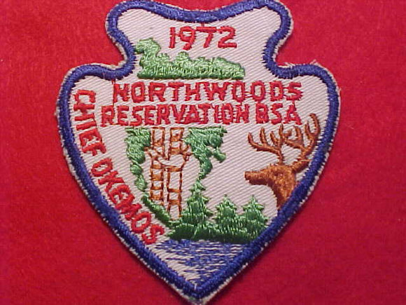 NORTHWOODS RESV. PATCH, 1972, CHIEF OKEMOS COUNCIL