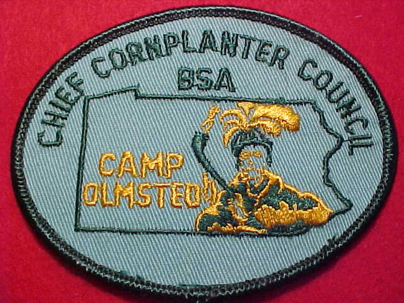 OLMSTED CAMP PATCH, CHIEF CORNPLANTER COUNCIL, 1960'S-70'S