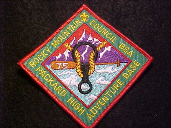PACKARD HIGH ADVENTURE BASE PATCH, 75TH, ROCKY MOUNTAIN COUNCIL
