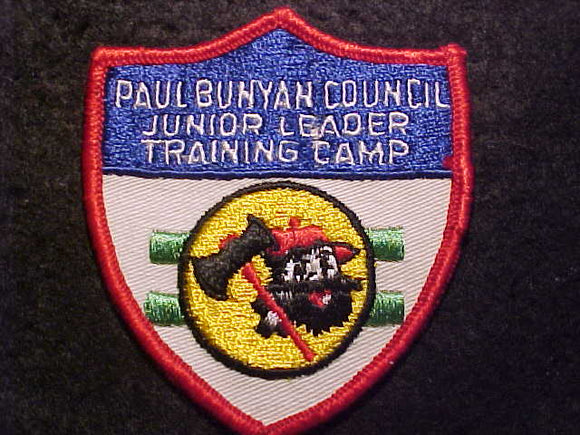 PAUL BUNYAN COUNCIL PATCH, JUNIOR LEADER TRAINING CAMP
