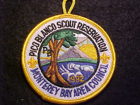PICO BLANCO SCOUT RESV. PATCH, 1992, MONTEREY BAY AREA COUNCIL