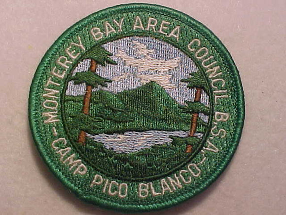 PICO BLANCO CAMP PATCH, MONTEREY BAY AREA COUNCIL, GREEN BDR.