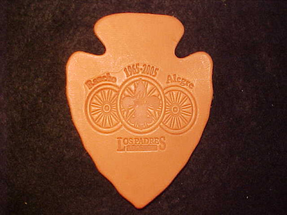 RANCHO ALEGRE PATCH, 1965-2005, 40 YEARS, LEATHER