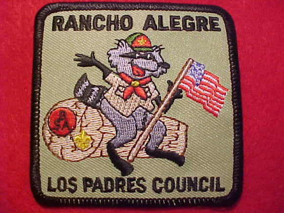 RANCHO ALEGRE PATCH, LOS PADRES COUNCIL, (