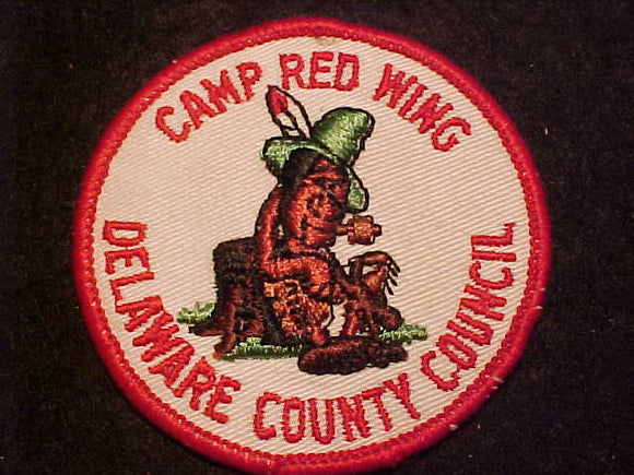 RED WING PATCH, DELAWARE COUNTY COUNCIL, 1960'S