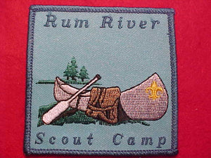 RUM RIVER SCOUT CAMP PATCH, 3" SQUARE