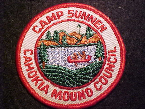 SUNNEN CAMP PATCH, CAHOKIA MOUNT COUNCIL, 1960'S