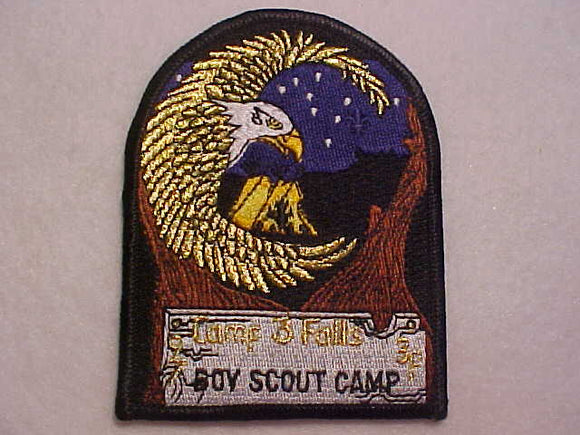 THREE FALLS CAMP PATCH, 1997, BOY SCOUT CAMP
