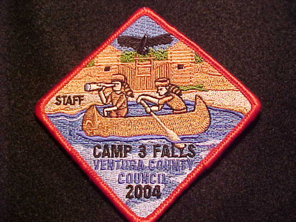 THREE FALLS CAMP PATCH, 2004, STAFF, VENTURA COUNTY COUNCIL
