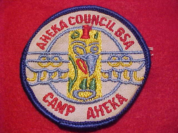 AHEKA CAMP PATCH, AHEKA COUNCIL, 60MM ROUND
