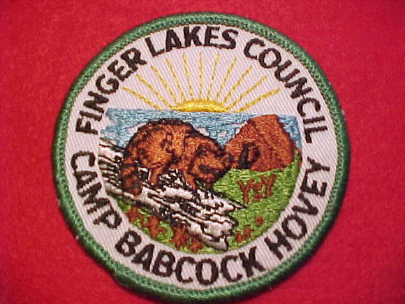 BABCOCK HOVEY CAMP PATCH, FINGER LAKES COUNCIL, 1960'S