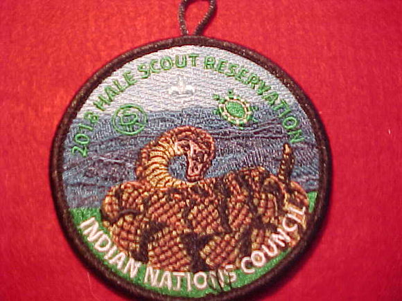 HALE SCOUT RESV. PATCH, 2018, INDIAN WATERS COUNCIL