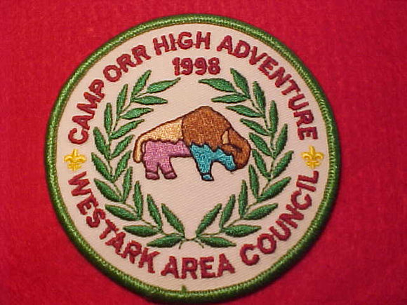 ORR HIGH ADVENTURE CAMP PATCH, 1998, WESTARK AREA COUNCIL