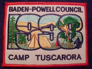 TUSCARORA CAMP PATCH, 1998, BADEN-POWELL COUNCIL