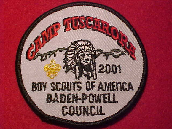 TUSCARORA CAMP PATCH, 2001, BADEN-POWELL COUNCIL