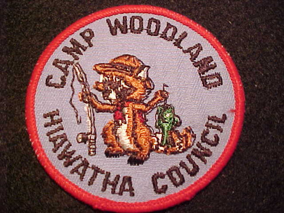 WOODLAND CAMP PATCH, HIAWATHA COUNCIL