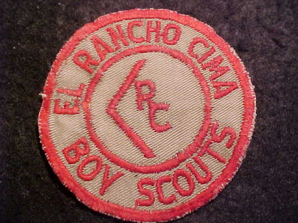 EL RANCHO CIMA CAMP PATCH, CUT EDGE, USED