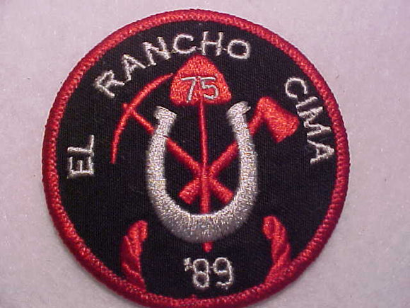 EL RANCHO CIMA CAMP PATCH, '89