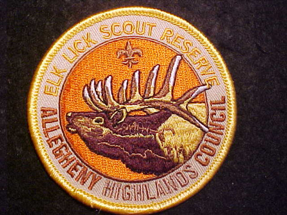 ELK LICK SCOUT RESERVE, ALLEGHENY HIGHLANDS COUNCIL, YELLOW BDR.