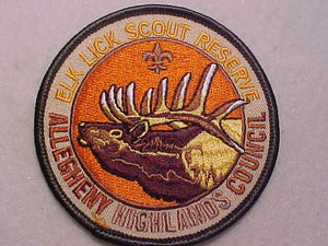 ELK LICK SCOUT RESERVE, ALLEGHENY HIGHLANDS COUNCIL, GREEN BDR.