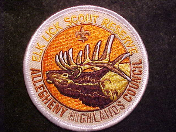 ELK LICK SCOUT RESERVE, ALLEGHENY HIGHLANDS COUNCIL, WHITE BDR.