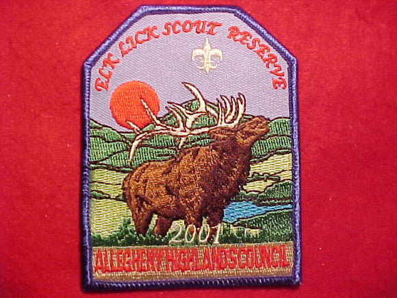 ELK LICK SCOUT RESERVE, ALLEGHENY HIGHLANDS COUNCIL, 2001