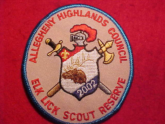 ELK LICK SCOUT RESERVE, ALLEGHENY HIGHLANDS COUNCIL, 2002