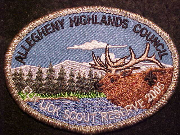 ELK LICK SCOUT RESERVE, ALLEGHENY HIGHLANDS COUNCIL, 2005, SMY BDR.