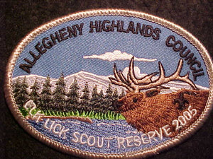 ELK LICK SCOUT RESERVE, ALLEGHENY HIGHLANDS COUNCIL, 2005, GRAY BDR.