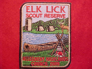 ELK LICK SCOUT RESERVE, ALLEGHENY HIGHLANDS COUNCIL, 2005, BLACK BDR.