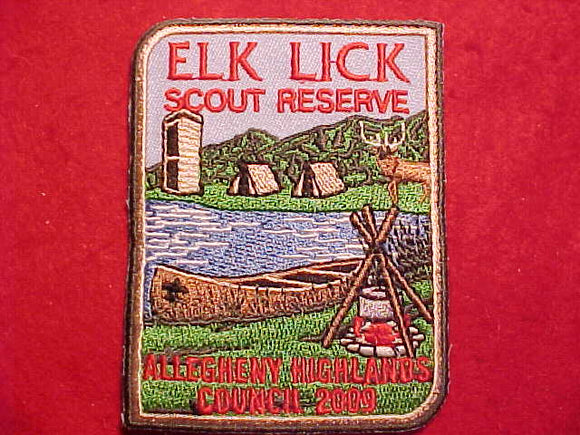 ELK LICK SCOUT RESERVE, ALLEGHENY HIGHLANDS COUNCIL, 2009, GREEN BDR.