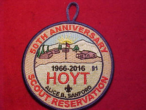 HOYT SCOUT RESV. PATCH, 1966-2016, 50TH ANNIV., ALICE B. SANFORD